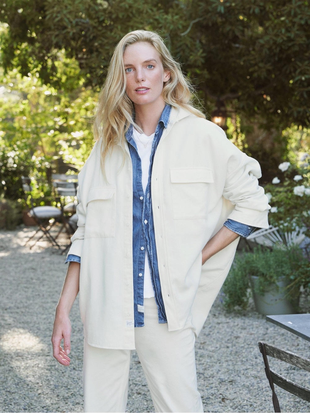 Frank & Eileen • MCLOGHLIN Vintage White, Flannel Shirt